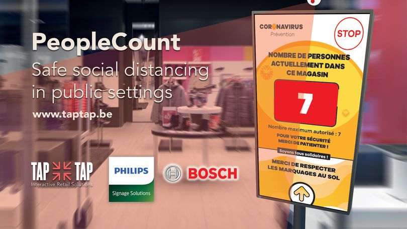 PeopleCount Philips, Bosch & TAPTAP  Ecran comptage