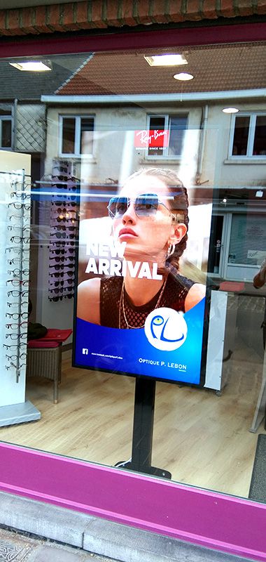 affichage dynamique commerce optique opticien promo écran vitrine