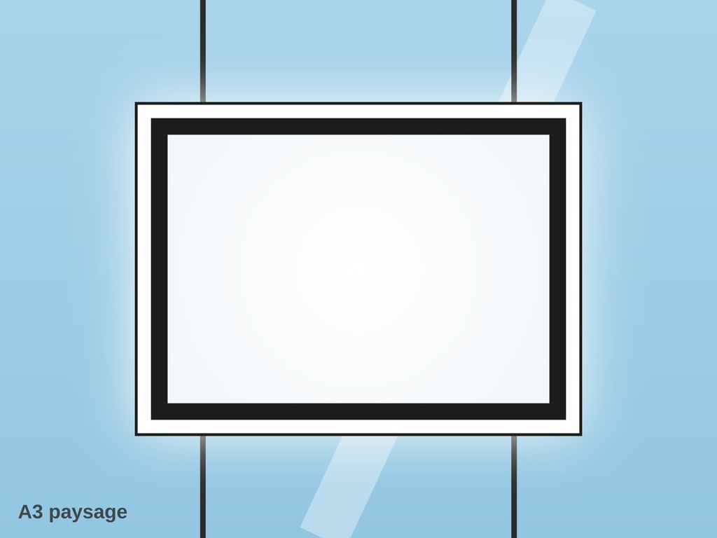 Porte-affiche lumineux A3 – paysage