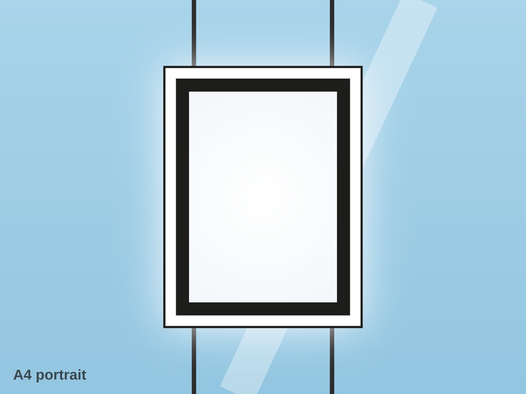 Porte-affiche lumineux A4 – portrait