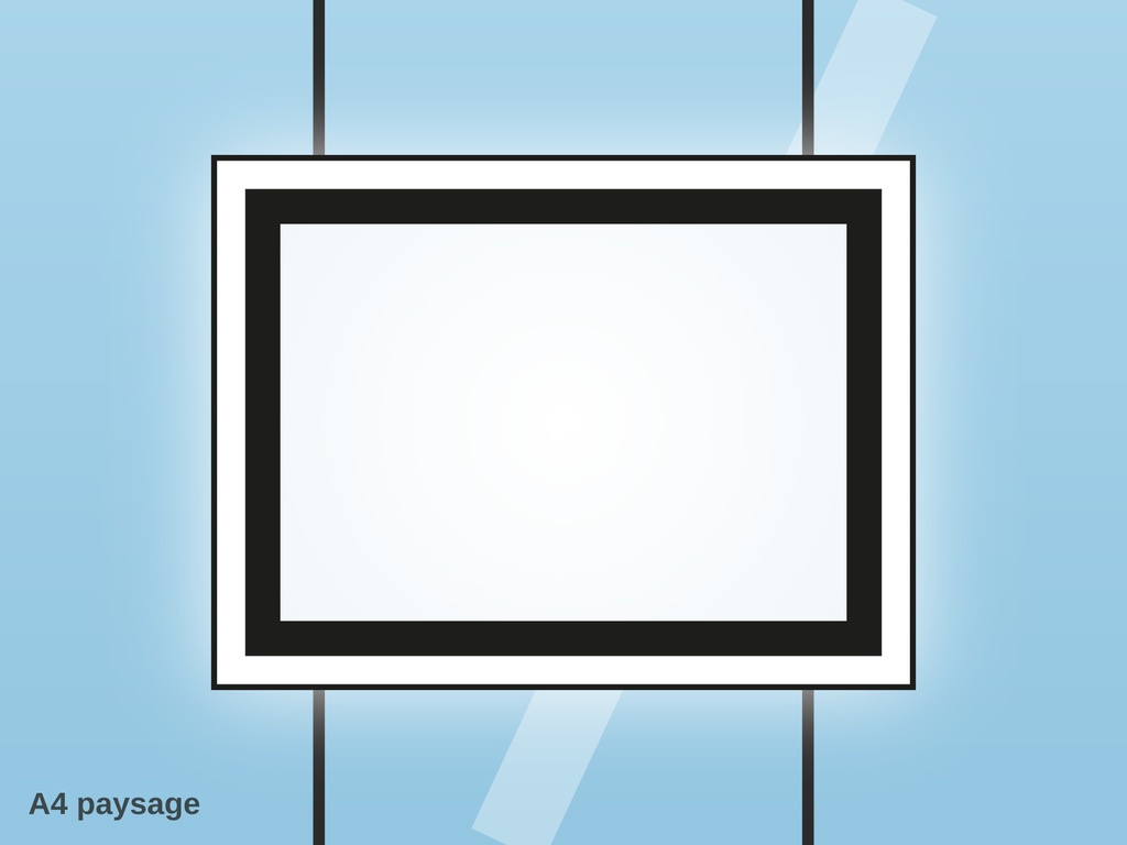 Porte-affiche lumineux A4 – paysage