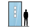Pack vitrine 3 porte-affiches lumineux A4