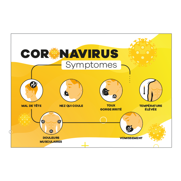 Autocollants de prévention Coronavirus N°1
