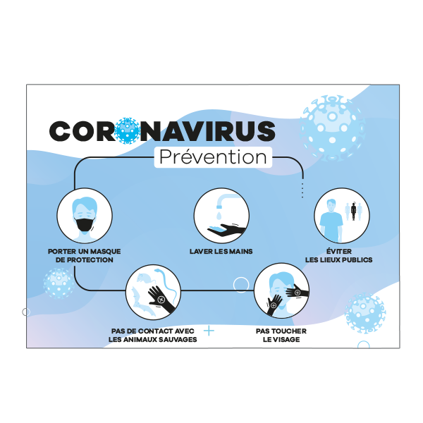 Autocollants de prévention Coronavirus N°2