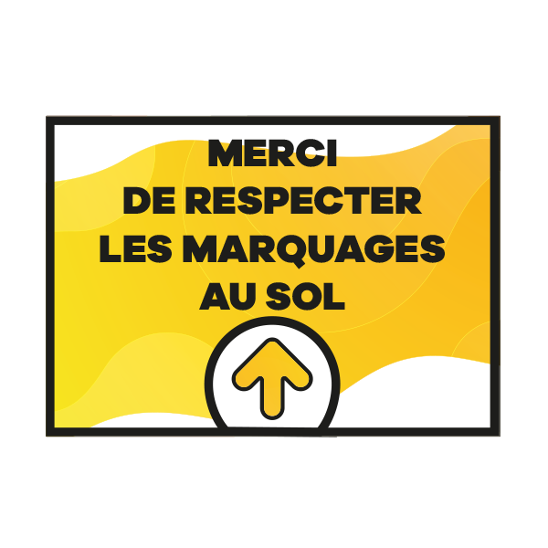 Autocollants &quot;Merci de respecter les marquages au sol&quot;