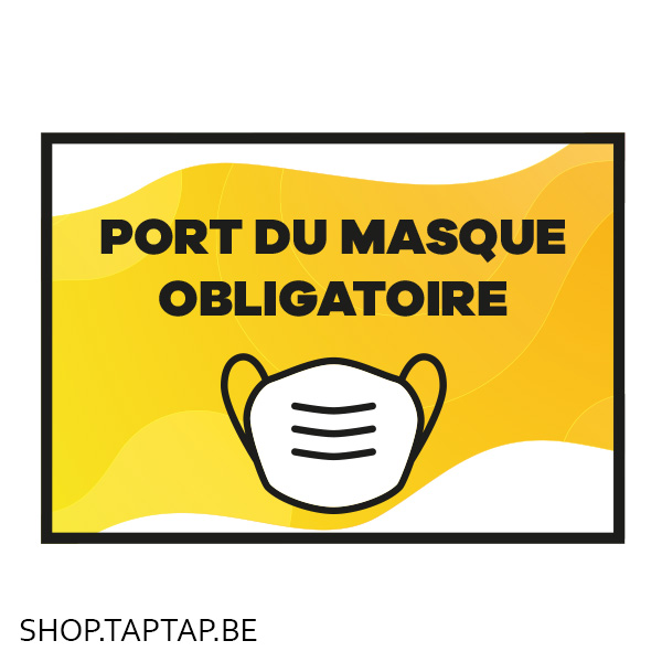 Autocollant &quot;Port du Masque Obligatoire&quot;