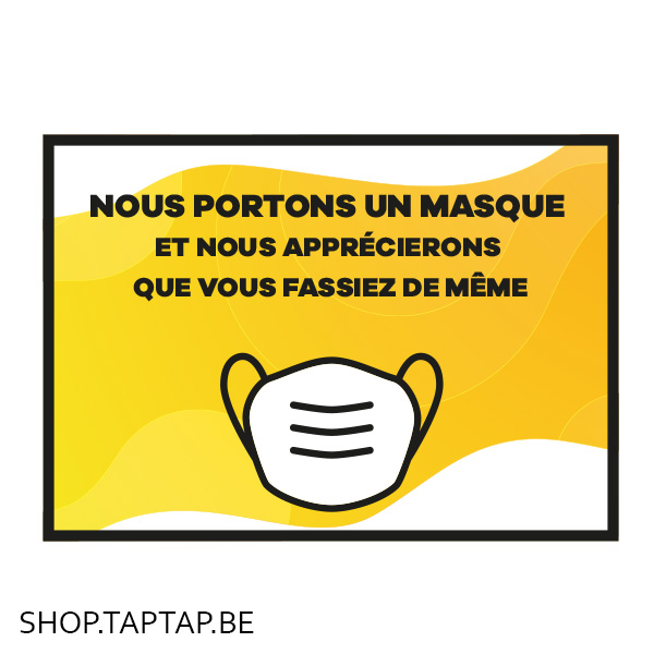 Autocollant &quot;masque-apprecie&quot; 