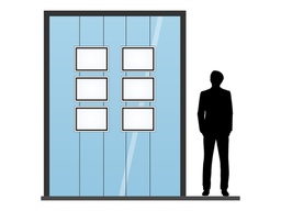 [PACK-PA-A3-6] Pack vitrine 6 porte-affiches lumineux A3