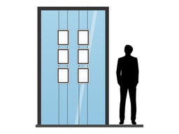[PACK-PA-A4-6] Pack vitrine 6 porte-affiches lumineux A4