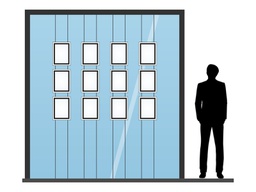 [PACK-PA-A4-12] Pack vitrine 12 porte-affiches lumineux A4